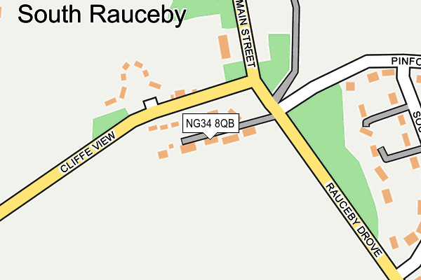 NG34 8QB map - OS OpenMap – Local (Ordnance Survey)
