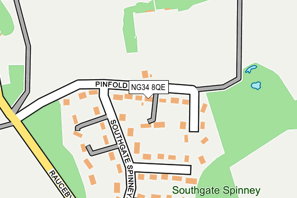 NG34 8QE map - OS OpenMap – Local (Ordnance Survey)