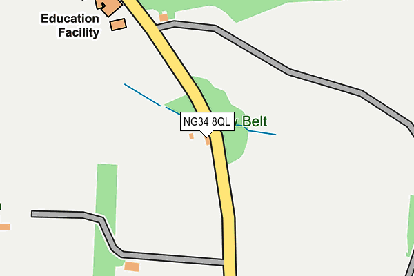 NG34 8QL map - OS OpenMap – Local (Ordnance Survey)