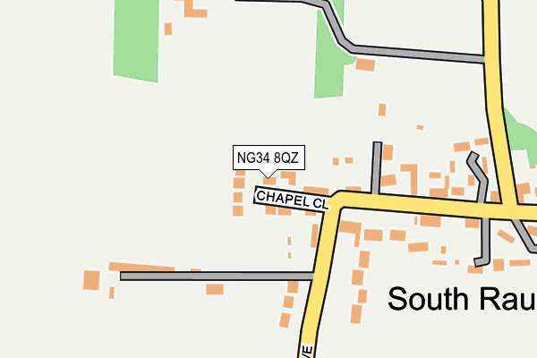 NG34 8QZ map - OS OpenMap – Local (Ordnance Survey)