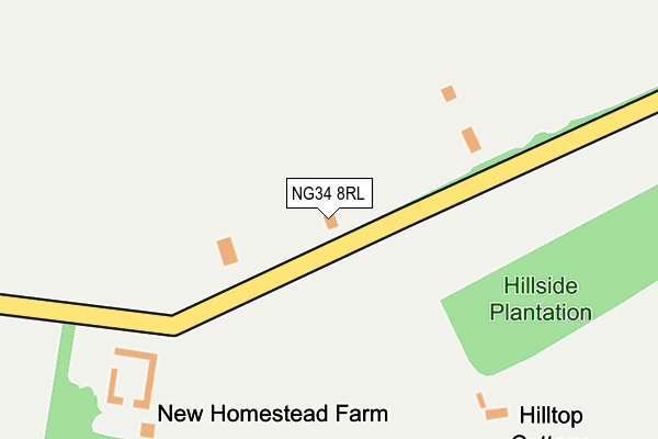 NG34 8RL map - OS OpenMap – Local (Ordnance Survey)