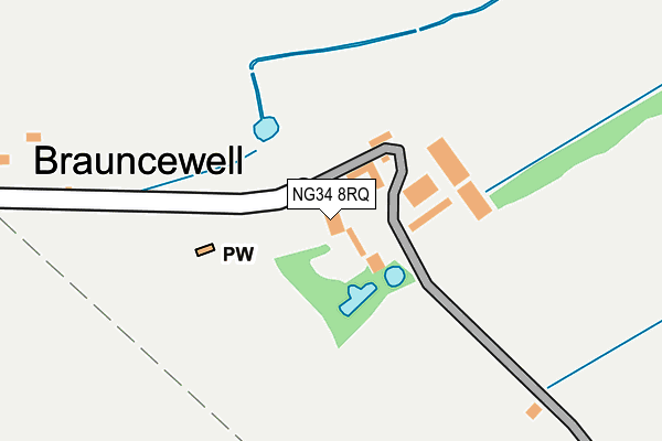 NG34 8RQ map - OS OpenMap – Local (Ordnance Survey)