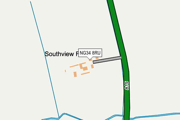 NG34 8RU map - OS OpenMap – Local (Ordnance Survey)