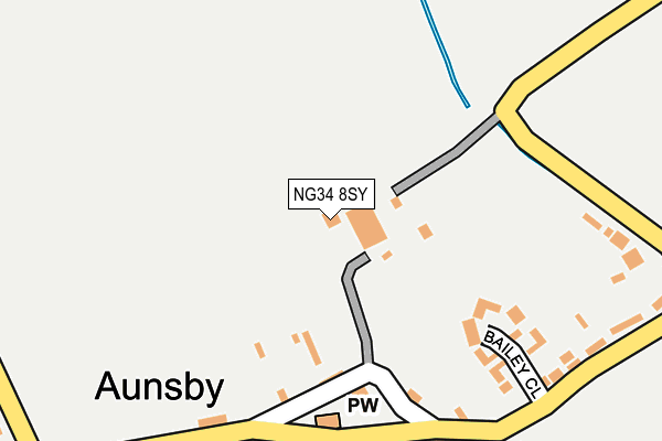 NG34 8SY map - OS OpenMap – Local (Ordnance Survey)
