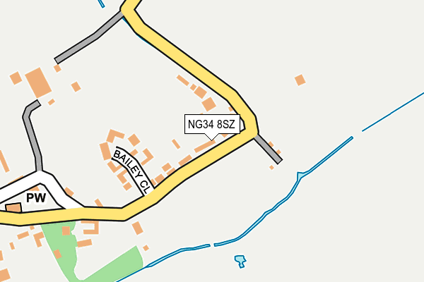 NG34 8SZ map - OS OpenMap – Local (Ordnance Survey)