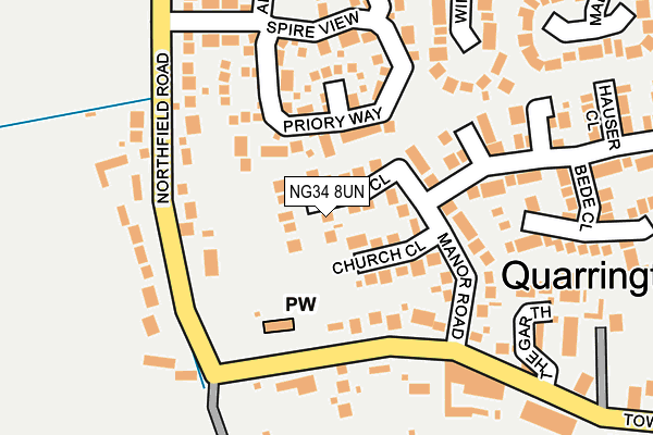 NG34 8UN map - OS OpenMap – Local (Ordnance Survey)