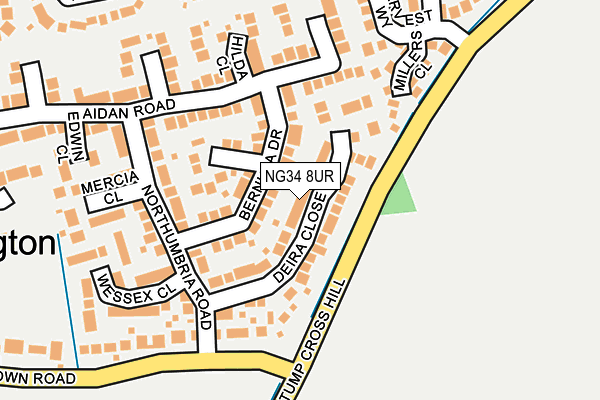 NG34 8UR map - OS OpenMap – Local (Ordnance Survey)