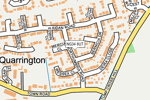 NG34 8UT map - OS OpenMap – Local (Ordnance Survey)