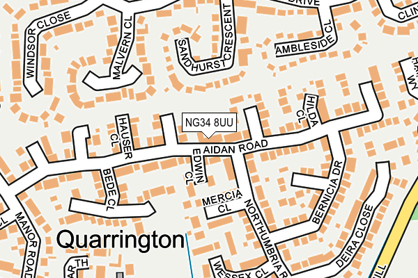 NG34 8UU map - OS OpenMap – Local (Ordnance Survey)