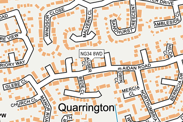 NG34 8WD map - OS OpenMap – Local (Ordnance Survey)