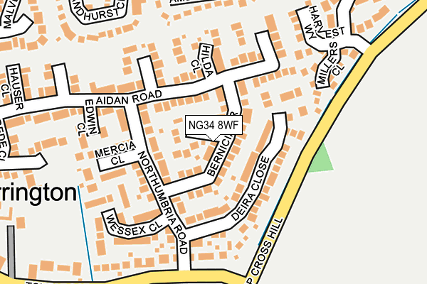 NG34 8WF map - OS OpenMap – Local (Ordnance Survey)