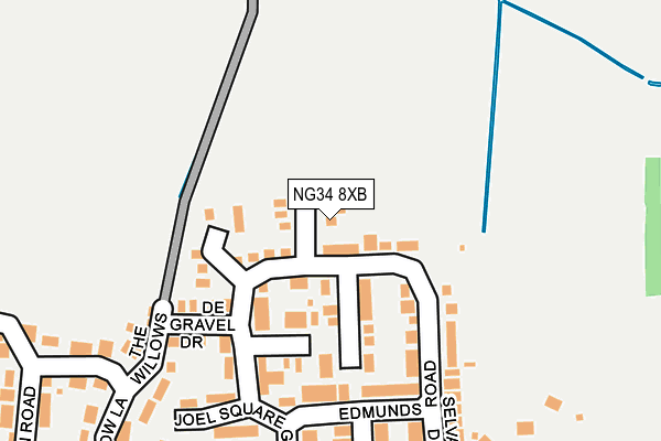NG34 8XB map - OS OpenMap – Local (Ordnance Survey)