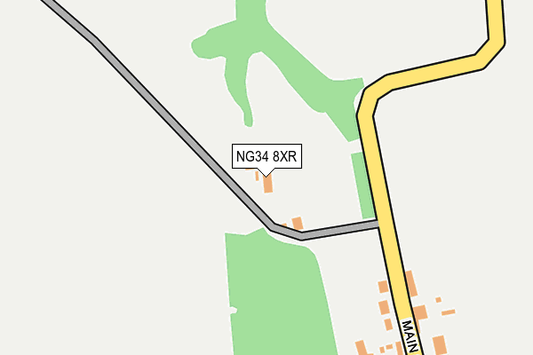 NG34 8XR map - OS OpenMap – Local (Ordnance Survey)
