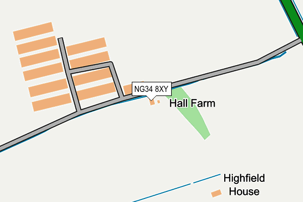 NG34 8XY map - OS OpenMap – Local (Ordnance Survey)