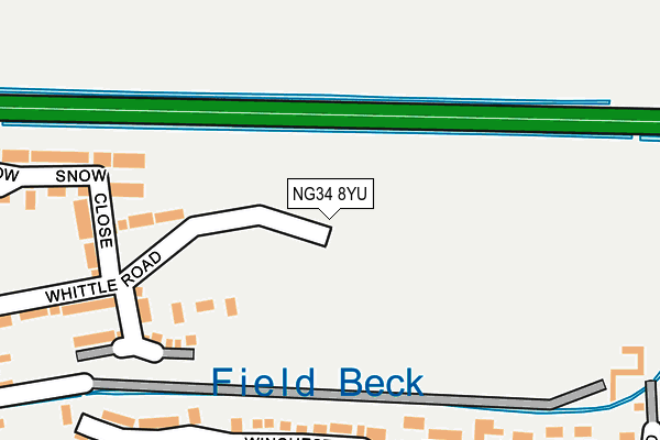 NG34 8YU map - OS OpenMap – Local (Ordnance Survey)
