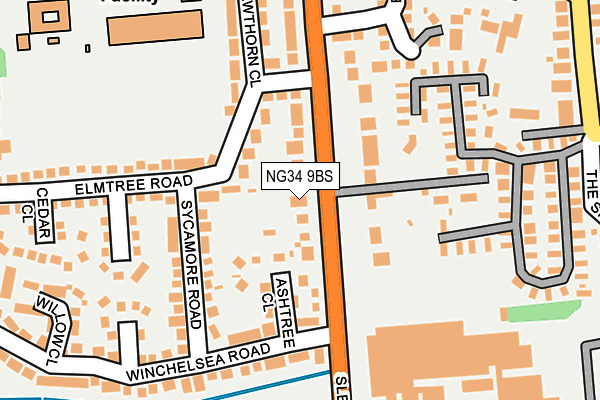 NG34 9BS map - OS OpenMap – Local (Ordnance Survey)