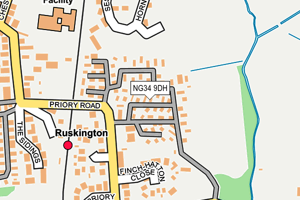 NG34 9DH map - OS OpenMap – Local (Ordnance Survey)