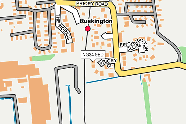 NG34 9ED map - OS OpenMap – Local (Ordnance Survey)