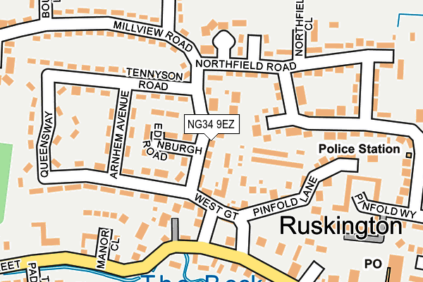 NG34 9EZ map - OS OpenMap – Local (Ordnance Survey)