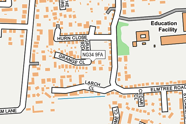 NG34 9FA map - OS OpenMap – Local (Ordnance Survey)