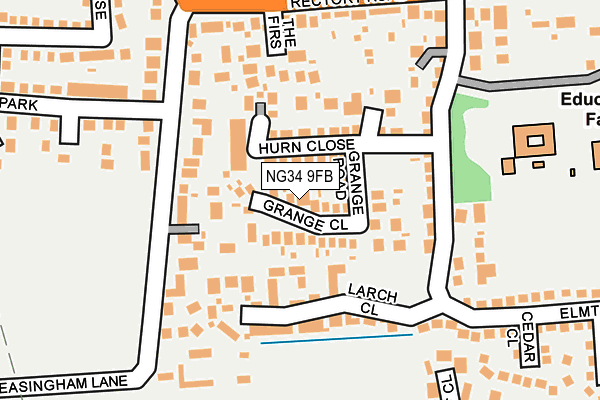 NG34 9FB map - OS OpenMap – Local (Ordnance Survey)