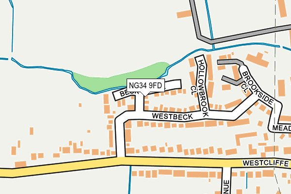 NG34 9FD map - OS OpenMap – Local (Ordnance Survey)