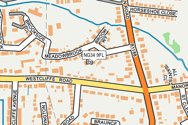 NG34 9FL map - OS OpenMap – Local (Ordnance Survey)