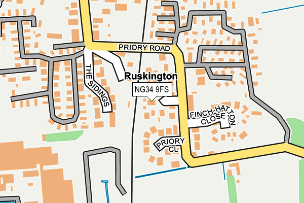 NG34 9FS map - OS OpenMap – Local (Ordnance Survey)
