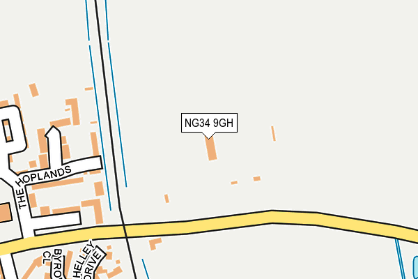 NG34 9GH map - OS OpenMap – Local (Ordnance Survey)