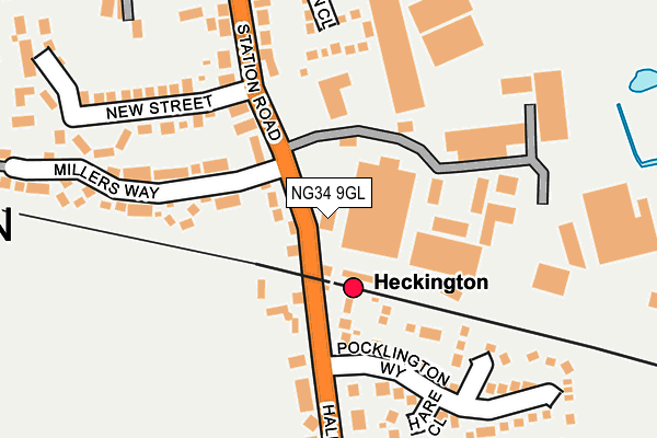 NG34 9GL map - OS OpenMap – Local (Ordnance Survey)