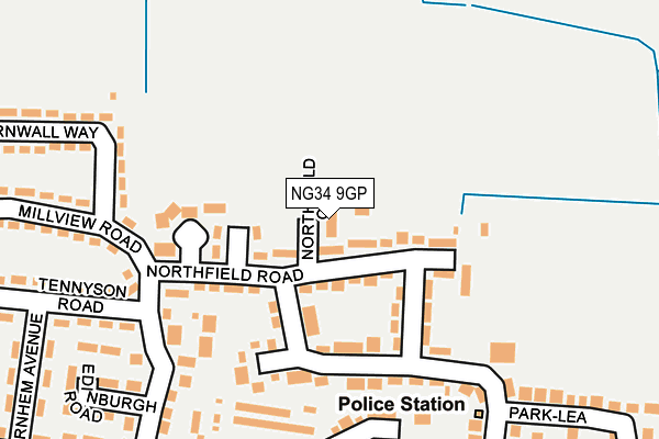 NG34 9GP map - OS OpenMap – Local (Ordnance Survey)