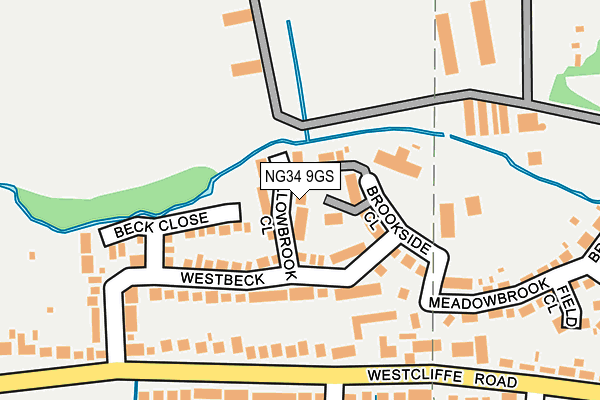 NG34 9GS map - OS OpenMap – Local (Ordnance Survey)