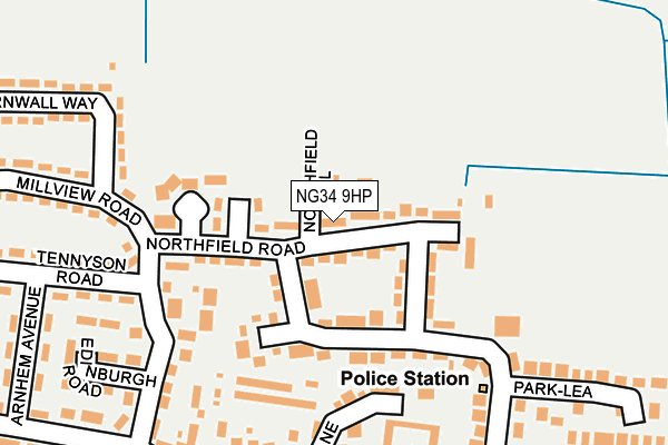 NG34 9HP map - OS OpenMap – Local (Ordnance Survey)