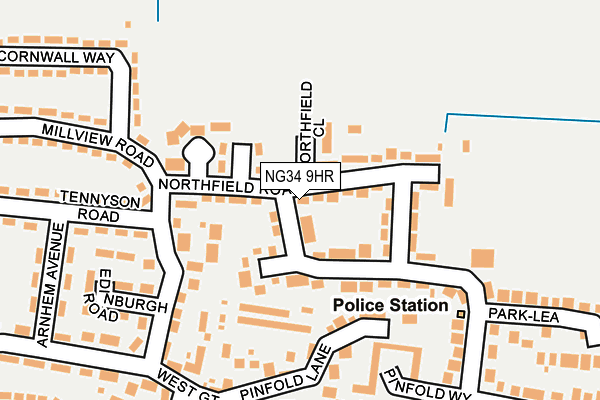 NG34 9HR map - OS OpenMap – Local (Ordnance Survey)