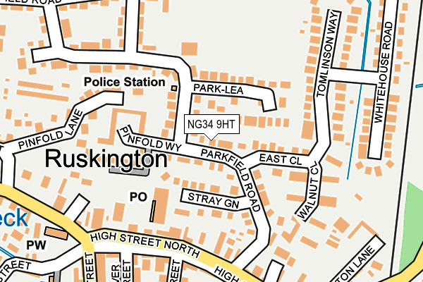 NG34 9HT map - OS OpenMap – Local (Ordnance Survey)