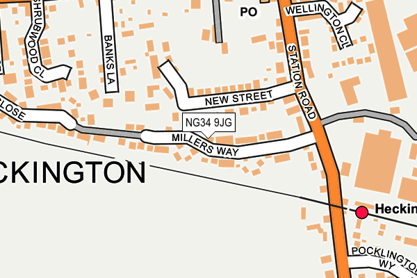 NG34 9JG map - OS OpenMap – Local (Ordnance Survey)