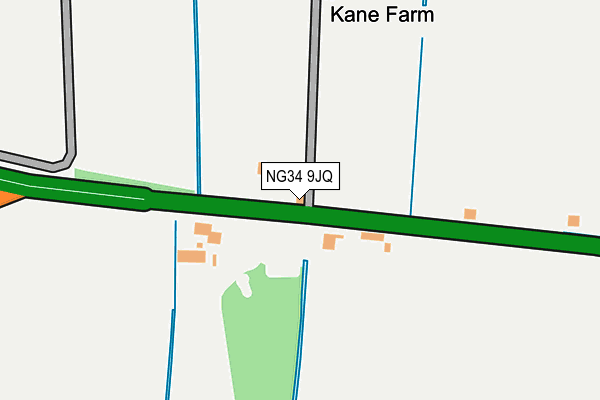 NG34 9JQ map - OS OpenMap – Local (Ordnance Survey)