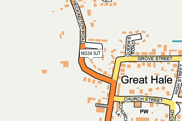 NG34 9JT map - OS OpenMap – Local (Ordnance Survey)