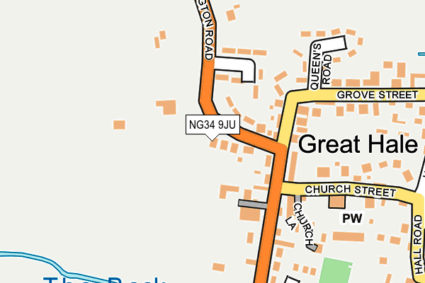 NG34 9JU map - OS OpenMap – Local (Ordnance Survey)