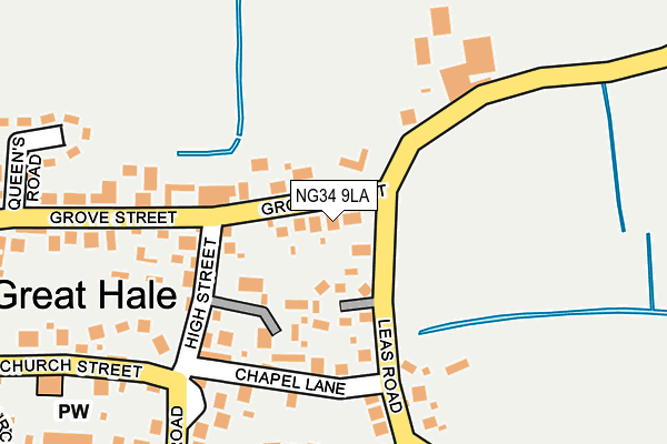 NG34 9LA map - OS OpenMap – Local (Ordnance Survey)