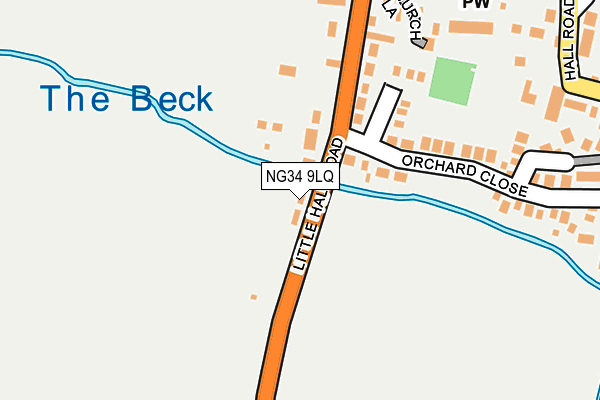 NG34 9LQ map - OS OpenMap – Local (Ordnance Survey)