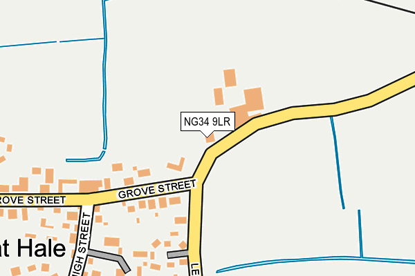 NG34 9LR map - OS OpenMap – Local (Ordnance Survey)