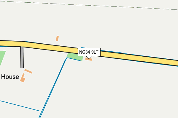 NG34 9LT map - OS OpenMap – Local (Ordnance Survey)