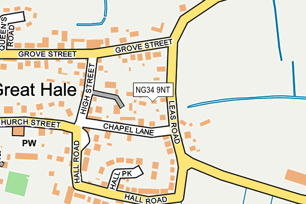 NG34 9NT map - OS OpenMap – Local (Ordnance Survey)