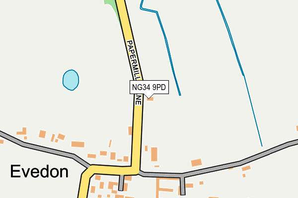 NG34 9PD map - OS OpenMap – Local (Ordnance Survey)