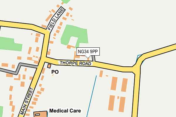 NG34 9PP map - OS OpenMap – Local (Ordnance Survey)