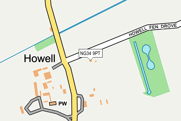 NG34 9PT map - OS OpenMap – Local (Ordnance Survey)
