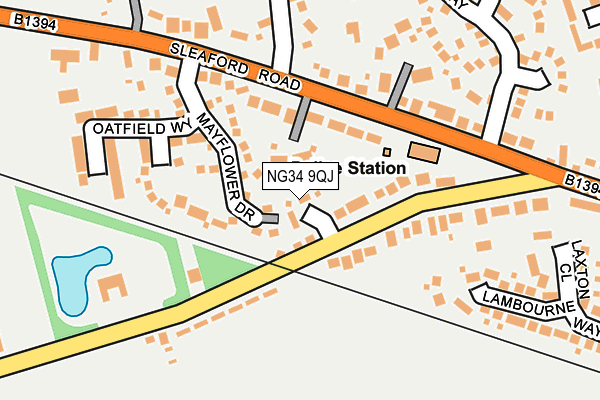 NG34 9QJ map - OS OpenMap – Local (Ordnance Survey)