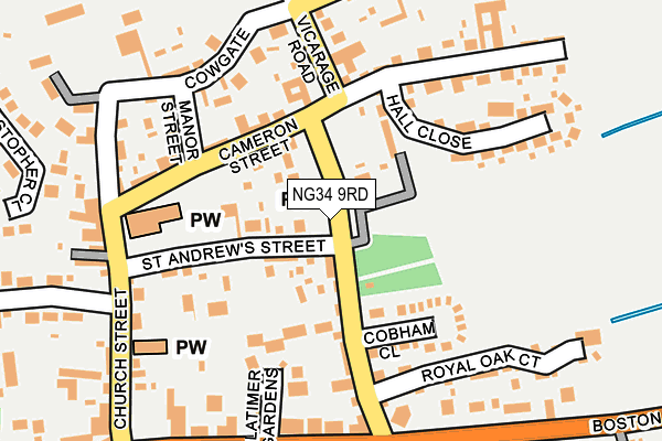 NG34 9RD map - OS OpenMap – Local (Ordnance Survey)