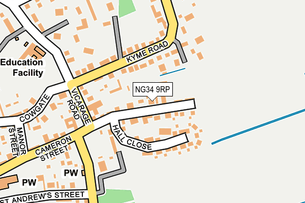 NG34 9RP map - OS OpenMap – Local (Ordnance Survey)